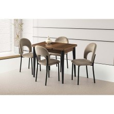 Yuvaset Home Mobilgen (Sadece Masa) Barok Ceviz 90+60*60 Arda Açılabilir Masa