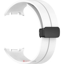 Galaxy Watch 8 Classic 46 mm Uyumlu Silikon Kordon Magnetik D Tokalı Spor Kayış Mıknatıslı Toka