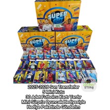 Süper Şut 2026 Yeni Sezon Futbolcu Kartları 5 Mini Kutu Toplam 30 Adet Hediye Paketli Oyun Kağıtları
