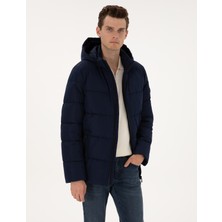 Pierre Cardin Erkek Lacivert Kapüşonlu Mont 50313923-VR033