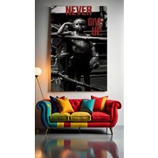 Özkacar Group Never Give Up Ev Duvar Salon Güzellik Salonu Ofis Dükkan Dekarasyon Kanvas Tablo