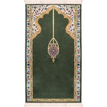 Haki Süngerli Kadife Seccade