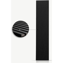 Plus 60X245 cm Mat Siyah Renk Akustik Ahşap Duvar Paneli