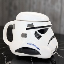 Stormtrooper Kask Tasarımlı Kapaklı Seramik Kupa – 3D Star Wars Vip