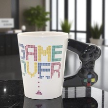 Game Over Temalı Oyun Kolu Kulplu Porselen Kupa Bardak Özel Tasarım