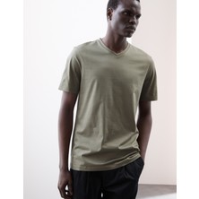 Marks & Spencer Yumuşak Dokulu V Yaka T-Shirt