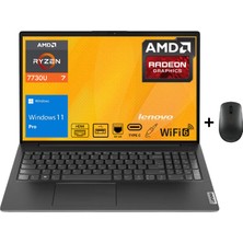 Lenovo V15 G4 Abp Amd Ryzen 7 7730U 8GB 512GB SSD 15.6" Fhd Windows 11 Pro Taşınabilir Bilgisayar 82YY0012TR - Lenovo Mouse WZ31