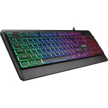 Everest KB-R59 Forza Siyah USB Rainbow Backlight Klavye