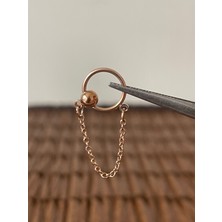 Aida Jewelss 316 L Cerrahi Çelik Top Zincirli Halka Kıkırdak Helix Tragus Piercingi