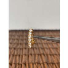 Aida Jewelss 316 L Cerrahi Çelik Parlak Zirkon Taşlı Göbek Piercingi