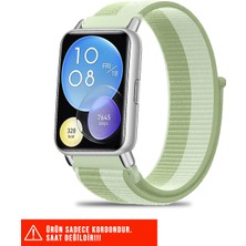 Huawei Watch Fit 2 Uyumlu Hasır Örgü Spor Cırtlı Pratik Naylon Kordon 20MM