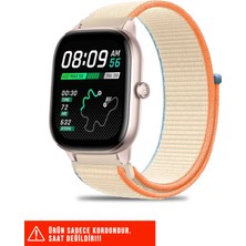 Amazfit Gts / Gts 2 / Gts 2e / Gts 2mini / Gt S3 / Gt S4 Mini Uyumlu Hasır Örgü Cırtlı Kordon 20MM
