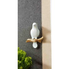 Beyaz Kuş Duvar Dekoru ve Askılık