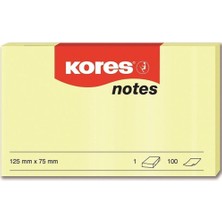 Kores Yapışkanlı Not Kağıdı Sarı 125X75 mm 100 Syf 46125
