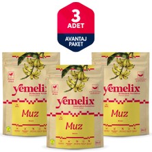 Freeze Dried 3'lü Avantaj Paketi Muz Kuru Meyve Cipsi - Dondurularak Kurutulmuş Muz 20GX3