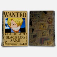 One Piece Sanji Kareli A4 Okul Defteri 72 Yaprak Model 1 - Hasır Şapka Serisi