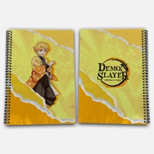 Demon Slayer Zenitsu Çizgisiz A4 Okul Defteri 72 Yaprak Model 1