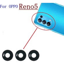 Tkgz Oppo Reno 5 Arka Kamera Camı Lens Yapışkanlı