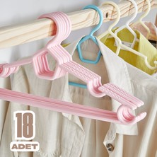 18 Adet Karizma Askı Elbise Askısı - Karışık Renk