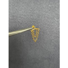 316 L Cerrahi Gold Renk Çelik Zincir Detaylı Sallantılı Kıkırdak Piercingi