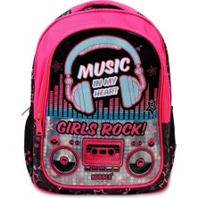 Muggle Okul Çantası Music Siyah MU-7143
