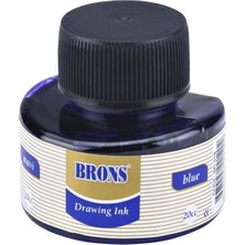 Brons Çini Mürekkebi 20 cc Mavi BR-318