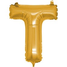 Benim Marifetlerim T Harfi Altıın Folyo Balon 16 Inch 40 cm