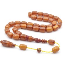 Ebu Sırr Imzalı Kapsül Kesim Damarlı Sarı Katalin Tesbih