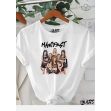 Manifest Baskılı Tişört, Oversize Unisex Beyaz Tişört Çocuk / Yetişkin