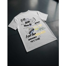 Manifest Şarkı Sözlü Yüksek Kaliteli Dtf Sırt Baskılı %100 Pamuk Kumaşlı Unisex Tişört