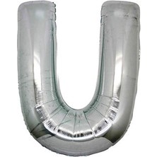 Benim Marifetlerim U Harfi Gümüş Folyo Balon 16 Inch 40 cm