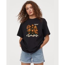 Manifest Baskılı Tişört, Oversize Unisex Beyaz Tişört Çocuk / Yetişkin