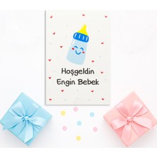 Repro Design 10X14 cm Kişiselleştirilebilir Hoşgeldin Bebeğim Temalı 10 Adet Kart Model-4