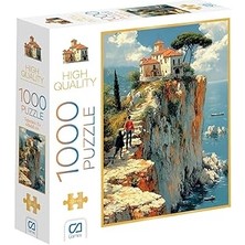 Ca Tepedeki Ev 1000 Parça 2,2mm Kalınlık 48X68CM Profesyonel Hobi Puzzle Yapboz Serisi