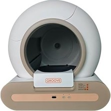 Groove Ti+ Wi-Fi Akıllı Tuvaleti, 65L Kapasite, 9l Çöp Torbası, 1-8 kg Kediler Için, Kahvereng