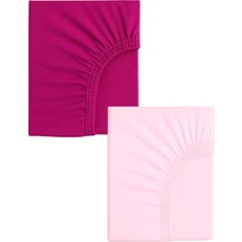 2 Adet 70 x 120 x 20 cm Anne Yanı Lastikli Penye Kumaş Bebek Çarşafı