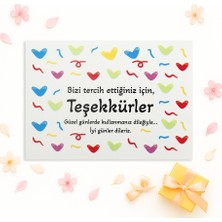 Repro Design 10 X 14 Cm  Özel Baskılı Teşekkür Kartı 10 Adet