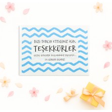 Repro Design 10 X 14 Cm  Özel Baskılı Teşekkür Kartı 10 Adet