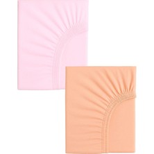 2 Adet 70 x 120 x 20 cm Anne Yanı Lastikli Penye Kumaş Bebek Çarşafı