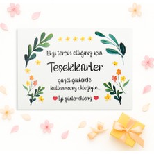 Repro Design 10 X 14 Cm  Özel Baskılı Teşekkür Kartı 10 Adet