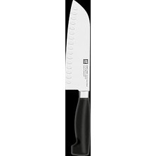 Four Starsantoku Bıçağı, 18 Cm, Oluklu Kenar
