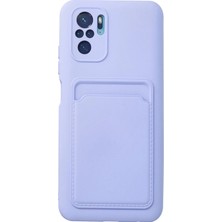 Xiaomi Redmi Note 10S Kılıf Kelvin Kartvizitli Silikon - Lila