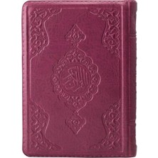 2 Renkli Lila Çanta Boy Kur'an-I Kerim (Yaldızlı-Kılıflı) 2 Renkli Kuranı Kerimler