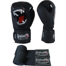 Dragondo Gorilla Kick Boks Eldiveni Boks Eldiveni Muay Thai Boks Eldiveni Antrenman Müsabaka Eldiveni ve 3.5 mt Bandajı 2'li Set