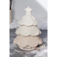 Yılbaşı 3 Parçalı Çam Ağacı Beton Mumluk