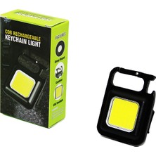 3ın1 Mıknatıslı USB Şarjlı Fener - Anahtarlık - Pratik Kapak Açacak