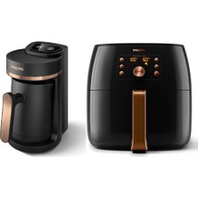 Philips Premium Airfryer XXL Fritöz + HDA150/60 Türk Kahvesi HD9867/90