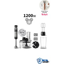 Philips El Blender Seti 1200W Mutfak Robotu Doğrayıcı, Çırpma ve Karıştırma Fonksiyonlarıyla 500 ml Kapasite