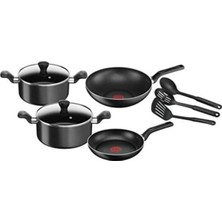 Tefal Super Cook 9 Parça Tencere Seti Alüminyum Yapışmaz Kaplama ile Kolay Pişirme