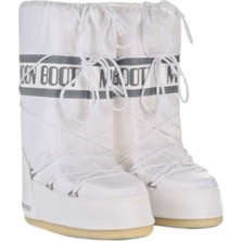 Moon Boot 80d1400440-a001 Moon Boot Nylon Unisex Çocuk Beyaz Kar Botu